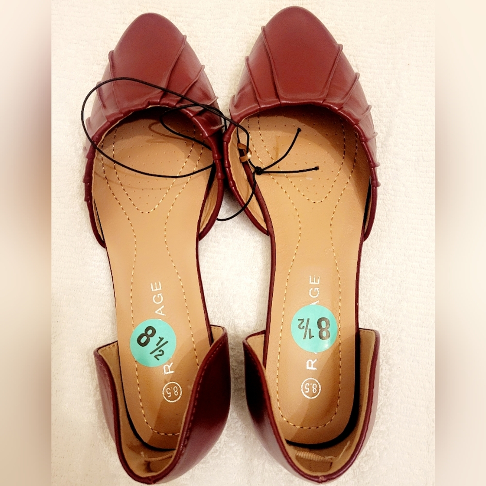 Rampage flat shoes size 8.5 color burgundy